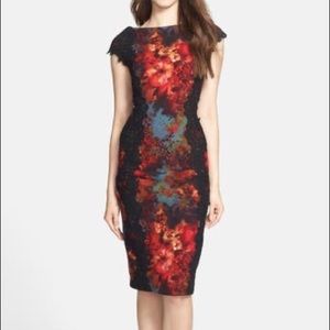 Maggy London Lace Appliqué Sheath dress